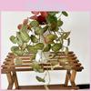 Faux Malus Spectabilis Leaf Plant With Silk Flowers For Home Decor Gift For Living Room