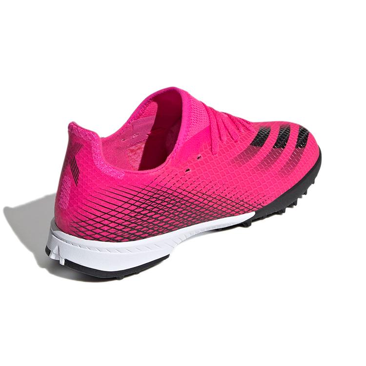 Adidas X GHOSTED 3 Turf K Comfortable Round Toe Abrasion Resistant Low top Kids' Soccer Shoes Rose Red Kids' FW6927