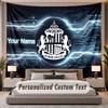 Custom Name Text Tapestry Sunderland FC Personalized Polyester Wall Tapestry For Bedroom And Room