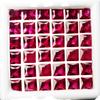 Natural Red Ruby Loose Gemstone 50 Pcs Lot Square Shape for Jewelry Making and Gem Collections