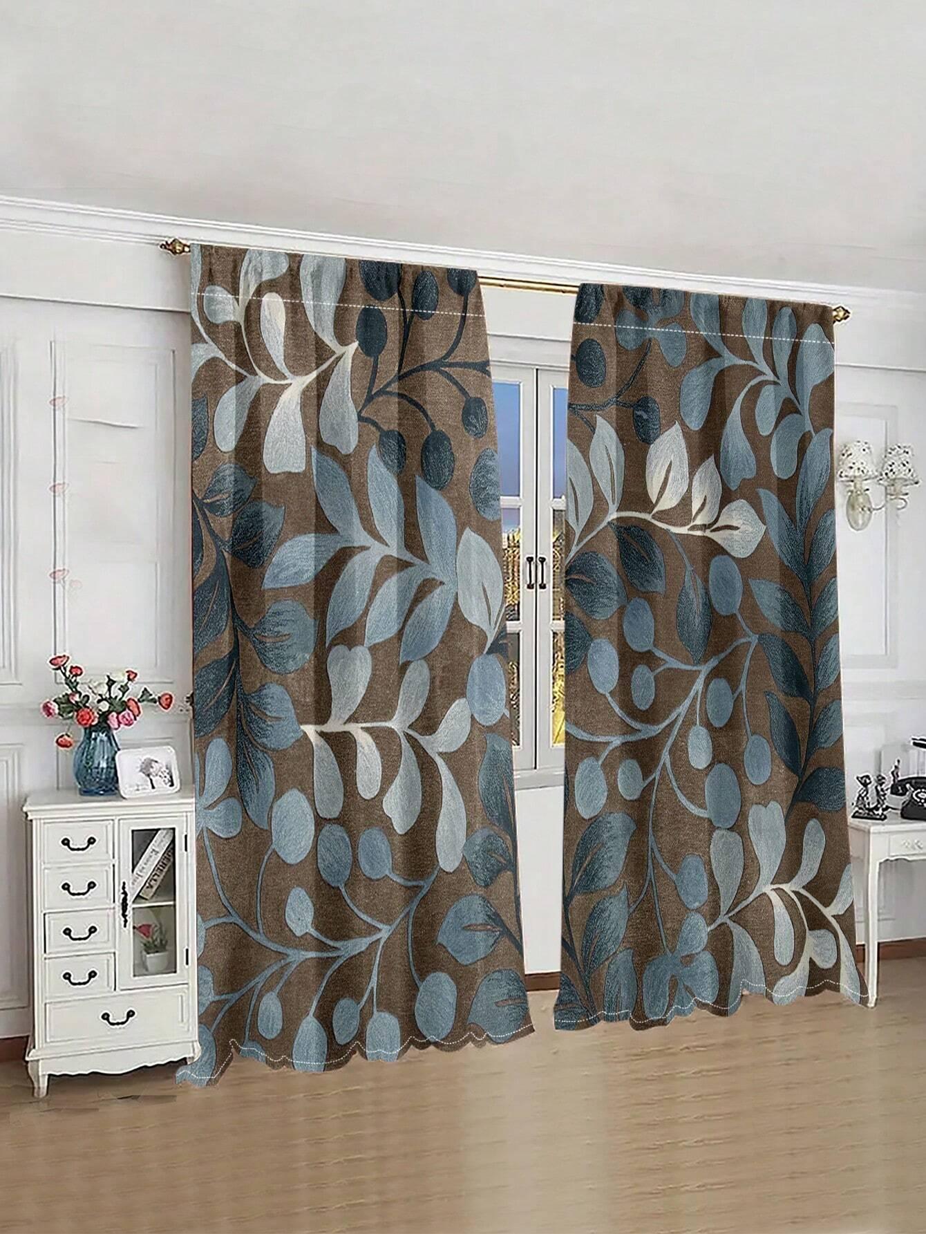 

2 шт./комплект деревенские подсолнухи, хризантемы, красные и желтые розы, плющ напечатанные современные цветочные шторы для гостиной, спальни, дома W50 X H130(CM)X2&Grommet Top