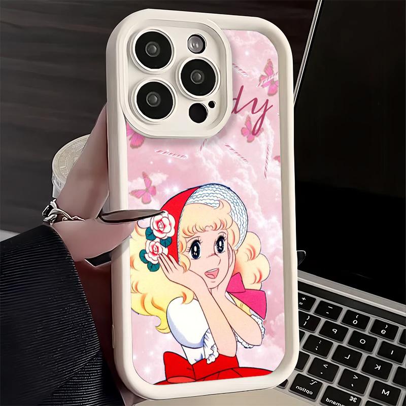 Phone Case for iPhone 17 Air 16E 15 16 Pro Max Anime Candy Candy Cover 14 Plus 13 12 Mini Soft Shell Silicone Fundas