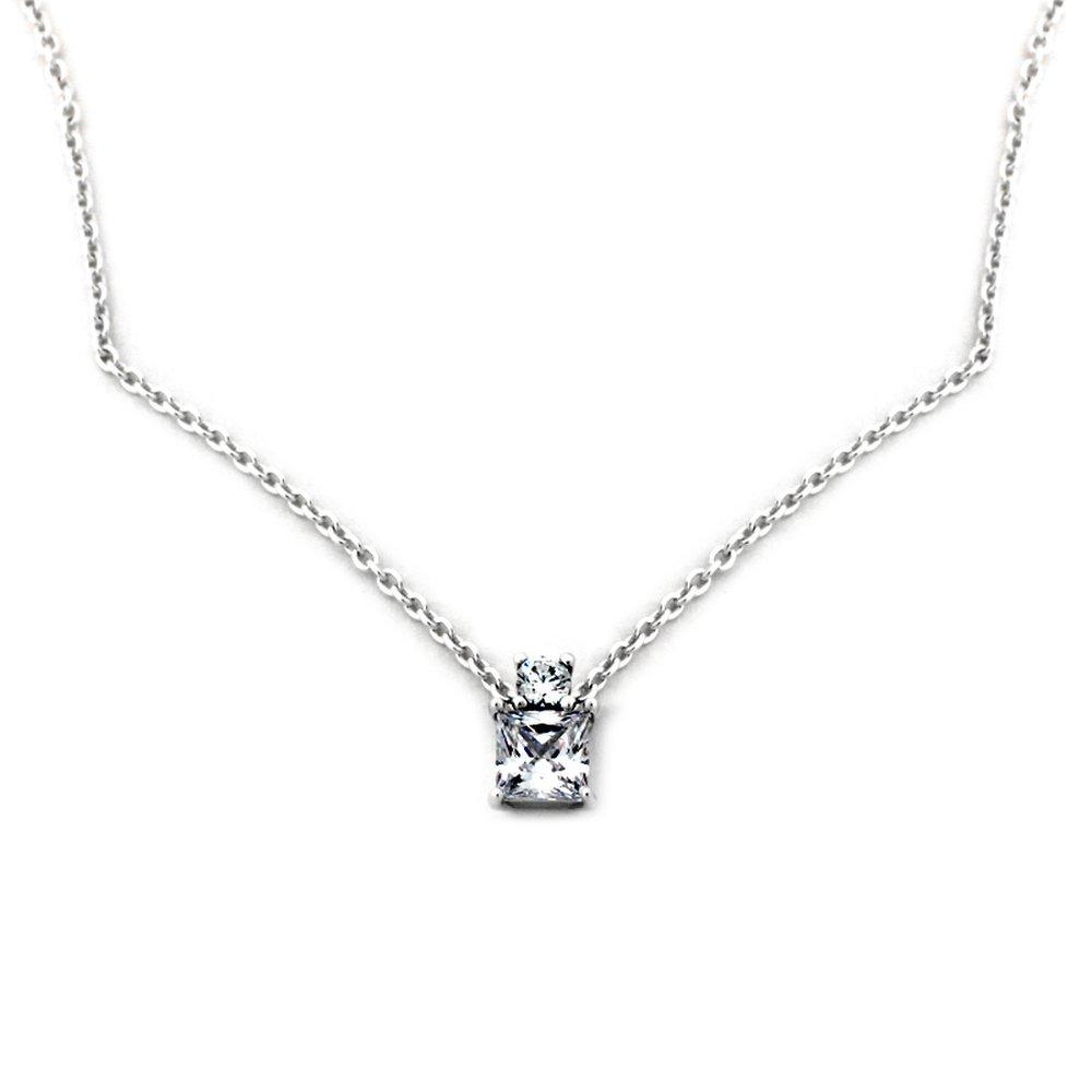 Pandora Sparkling Round Square Necklace 390048C01