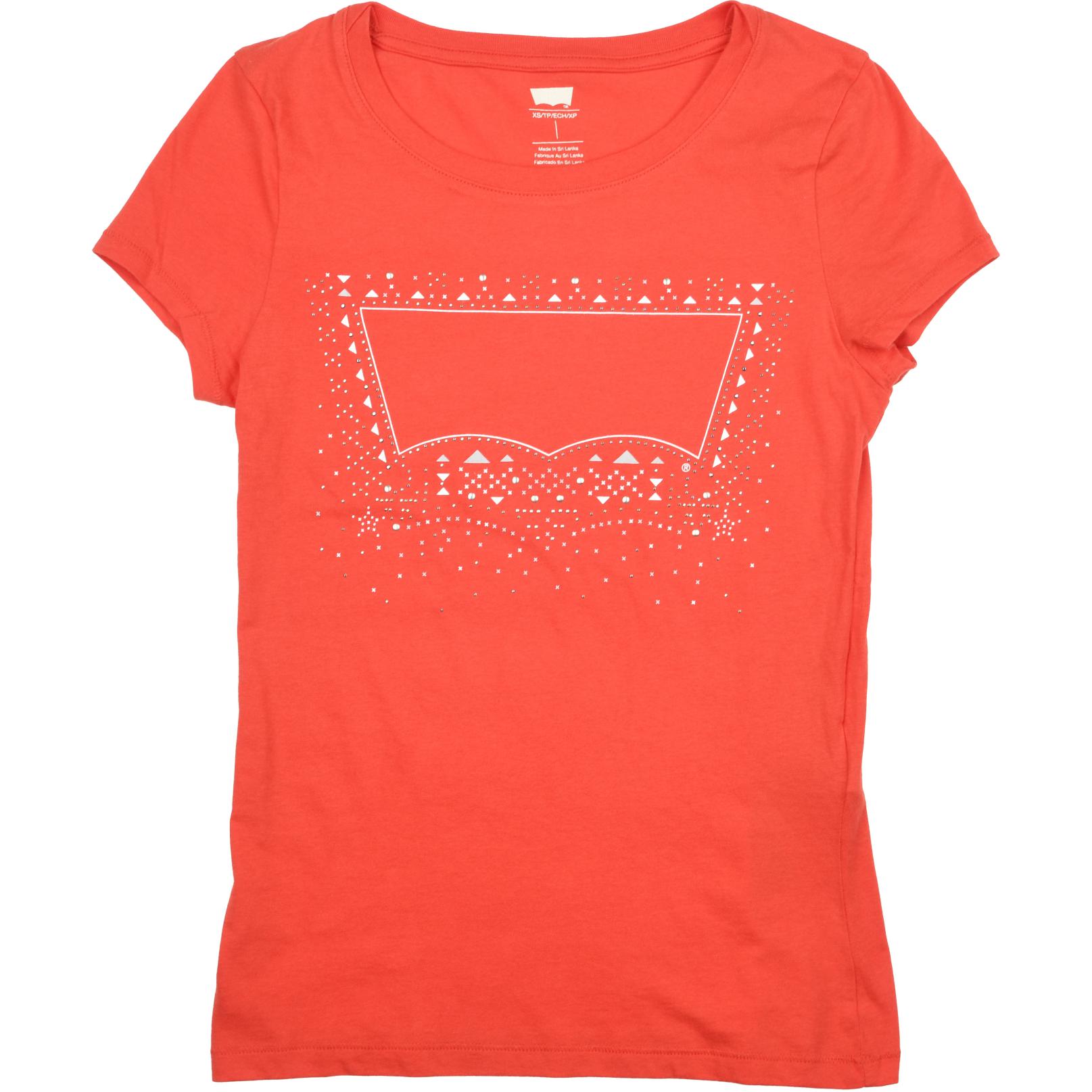 

Levis Футболка женская с принтом, круглым вырезом, простая, пуловер, с коротким рукавом, светло-красная 32223-0035 XS