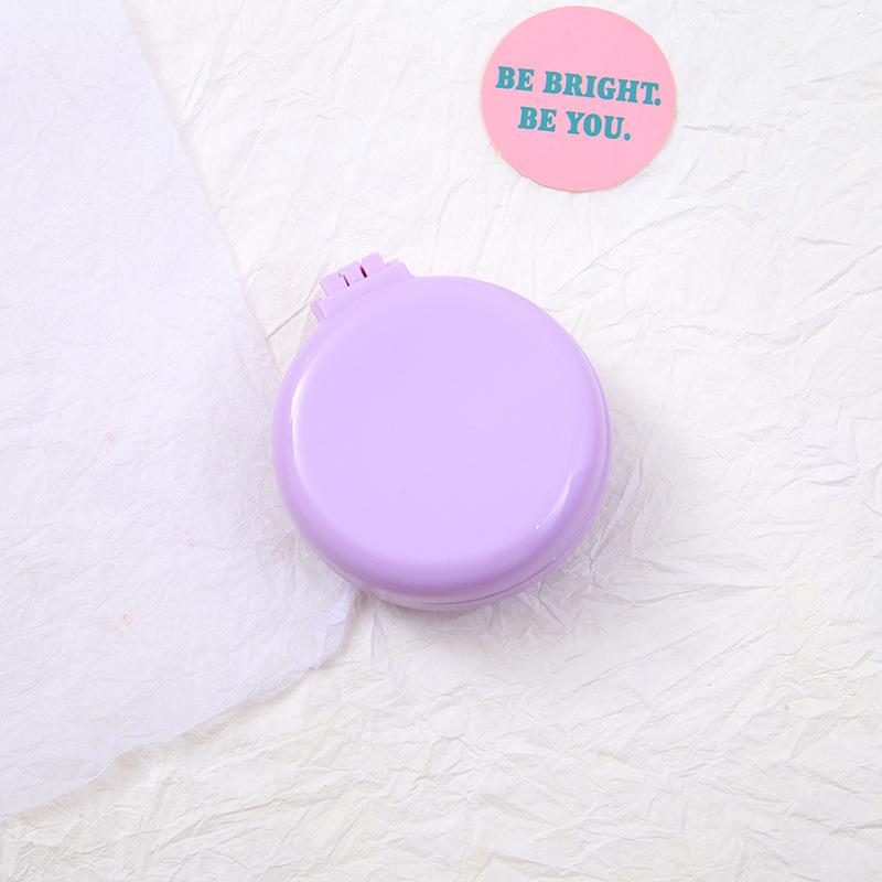Cute macaron-colored cushion comb, soft and adorable, with a mirror, mini portable massage comb, simple air cushion comb. one size fits all