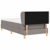 Box Spring Bed with Headboard Taupe 80 x 200 cm Fabric