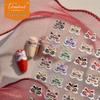 Tomoni Embossed Nail Stickers - Japanese New Year Lion Dance Style