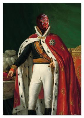 Canvas Painting Portrait Luchador Wrestler