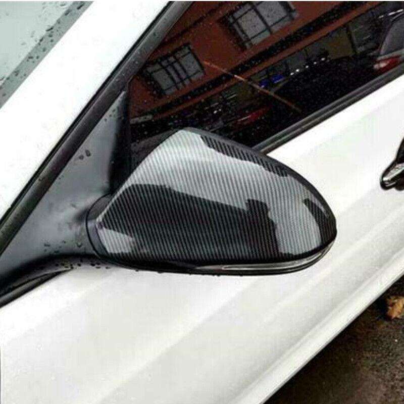 For Hyundai Sonata DN8    Rearview Side Mirror Cover Wing Cap Exterior Door Rear View Case Trim Carbon Fiber Look
