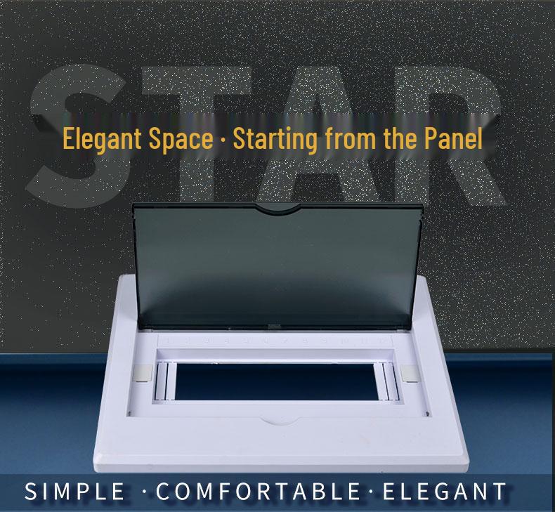 Frosted Flat Panel Lighting Distribution Box - 10/12/15/18/30 Positions, Strong Current, Plastic Panel