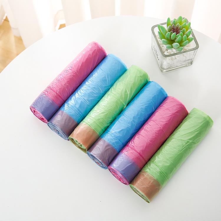 

Автоматически закрывающиеся утолщенные мусорные мешки с завязкой для использования в гостиницах и на кухнях 30 bags per pack, 2 rolls