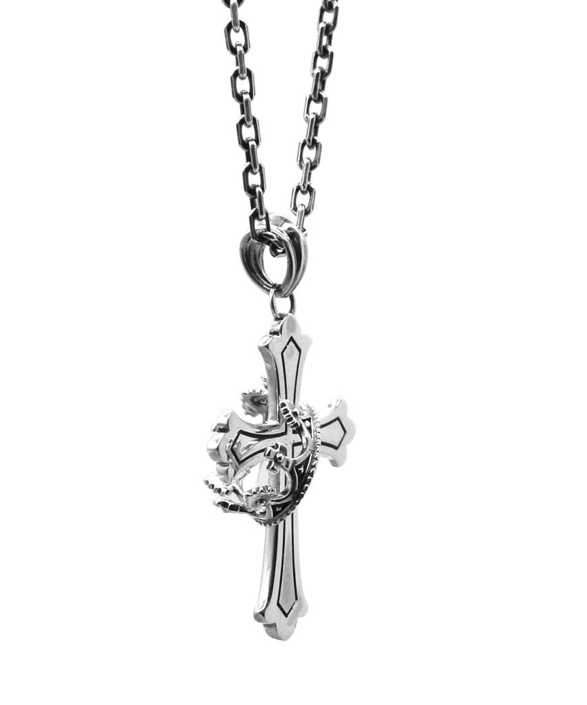 LION HEART HOWL Howling Cross Necklace S SIZE Sterling Silver 925 50cm / / /