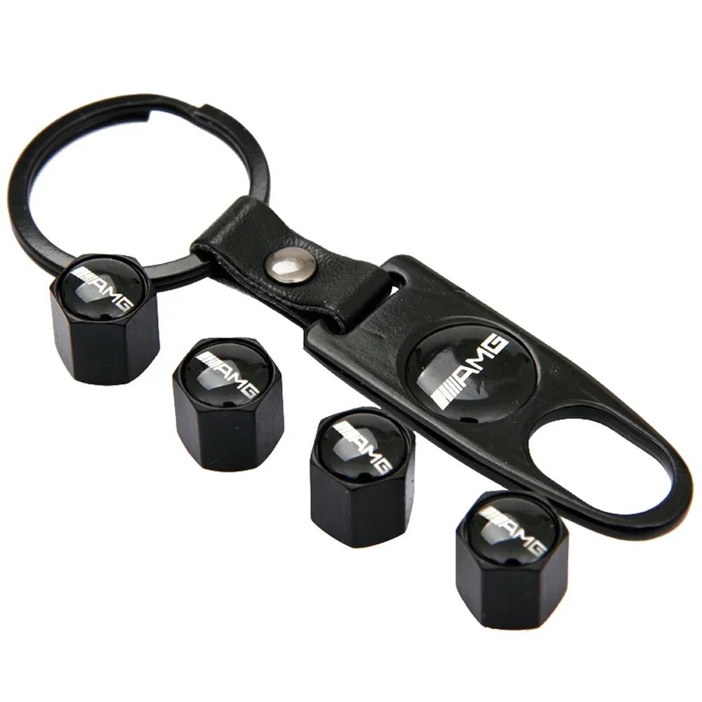 4PCS/SET Car Wheel Tire Valve Caps Tyre Rim Covers for Mercedes Benz W176 W204 W203 W205 W211 W124 W210 AMG CLA CLK GLK SL ML