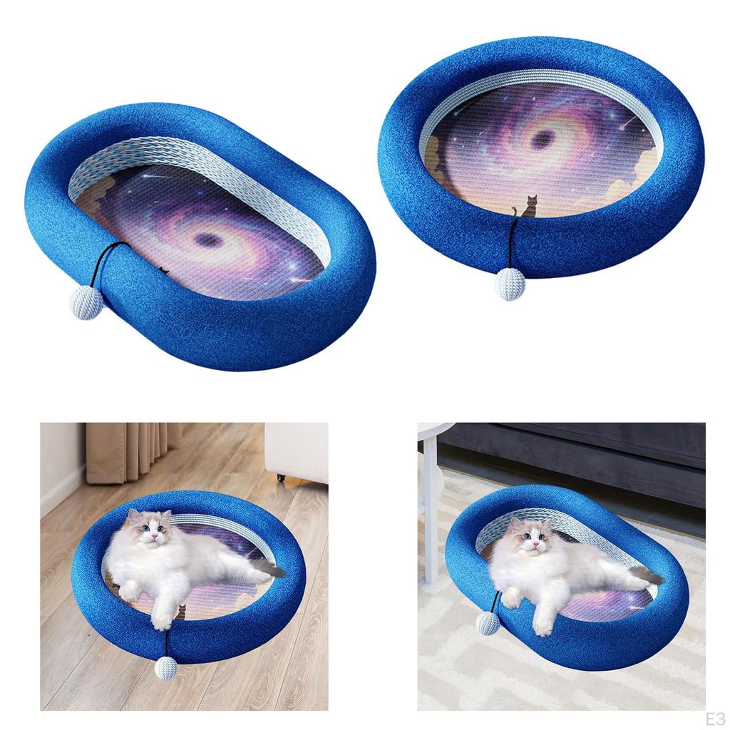 Cat Bed, Scratching Board, Lounger, Claw Care Toy with Flannel And Non-slip Bottom for Pets,
