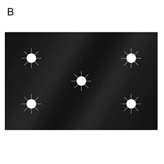 Gasherd Antihaft-Einlage Fleckenabweisend Verformungsbeständig 5-Loch Spritzschutz Effiziente Reinigung PTFE Glasfaser