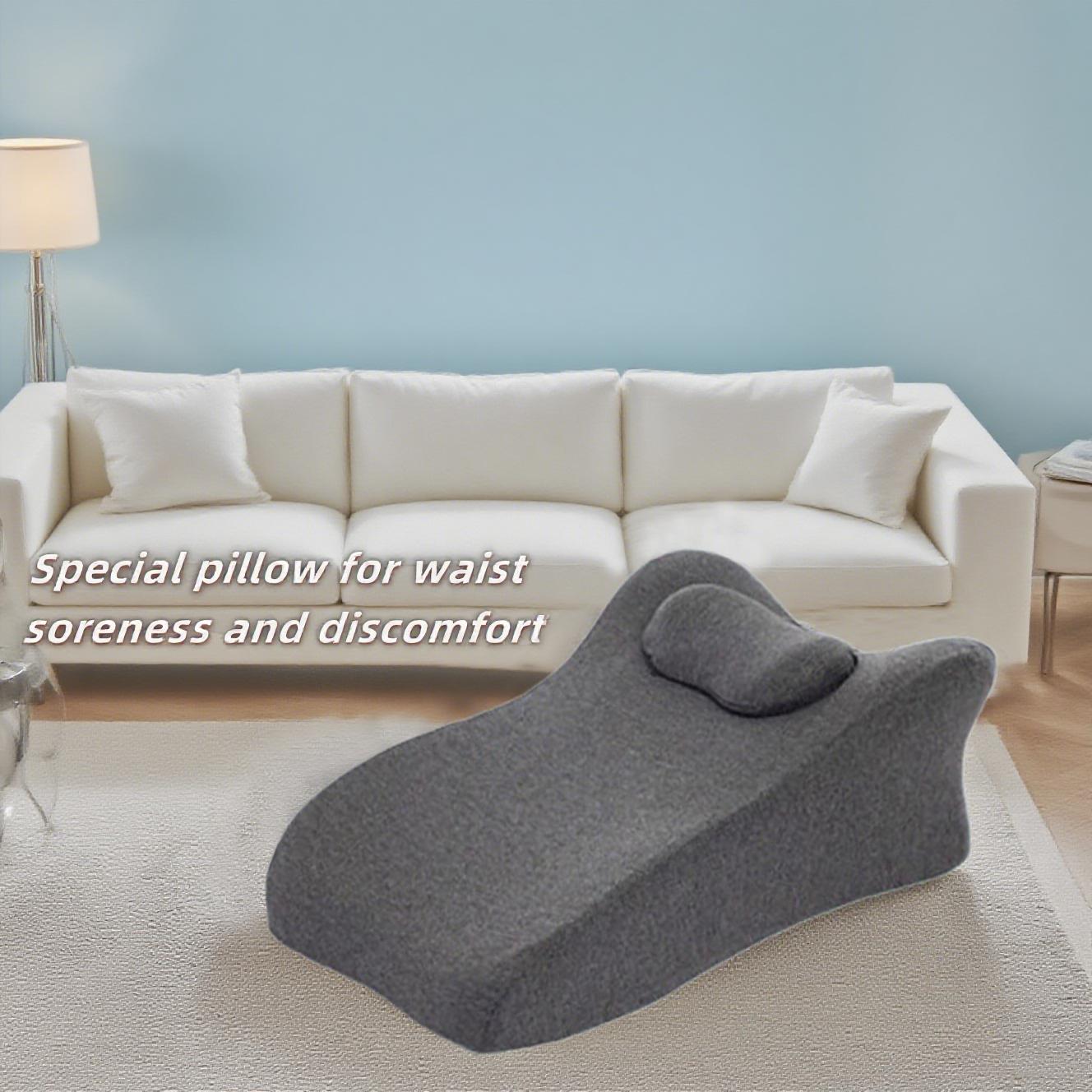 

Memory Foam Bed Cushion Pillow for Sleeping Reading Watching Phone Support Multi-Use Comfortable Long-Lasting Bed Pillow темно-серого