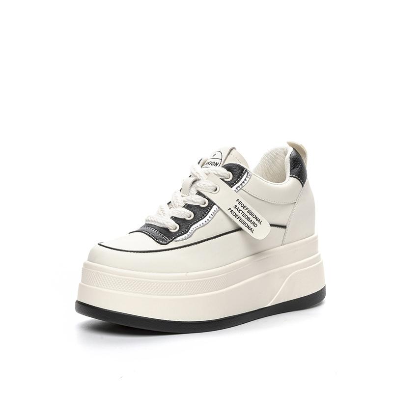 

Весна новая танкетка маленькие белые туфли повседневные тонкие внутренняя высота увеличивающая маленькая маффиновая толстая подошва легкая женская обувь 39