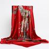 90*90cm Square Silk Scarves Women Shawl Print Hijab Female Luxury Brand Square Lady Scarf Muffler Headband Foulard Bandanna
