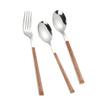 High Quality Stainless Steel Cutlery Flatware with Wooden Handle for Camping
