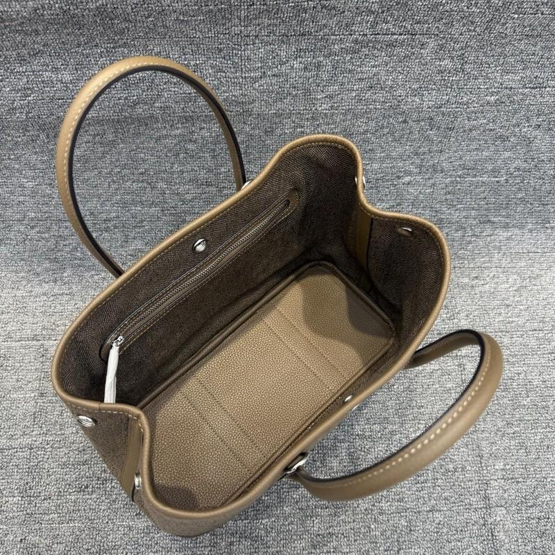 New 30CM Canvas with Genuine Leather First-layer Cowhide Garden Bag Portable Shoulder Oblique Span Women's Bag