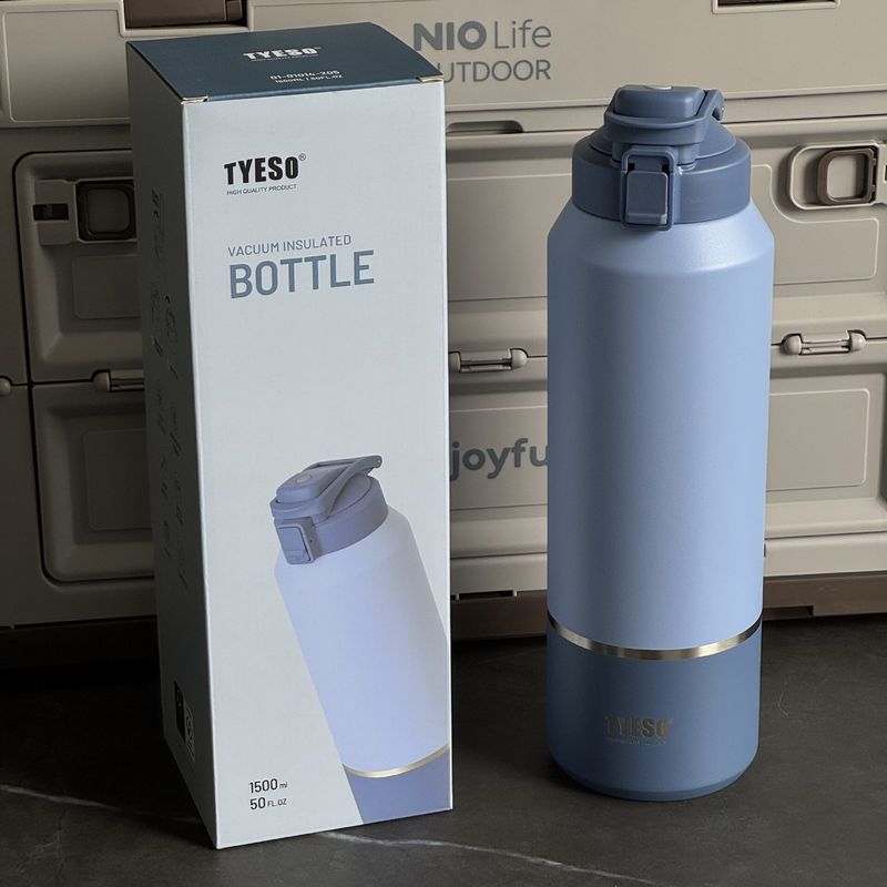 Tyeso304 Stainless Steel Portable Sports Bottle 2000ml Ultra-Large Capacity Thermos Cup Outdoor Portable Direct Drinking Cup