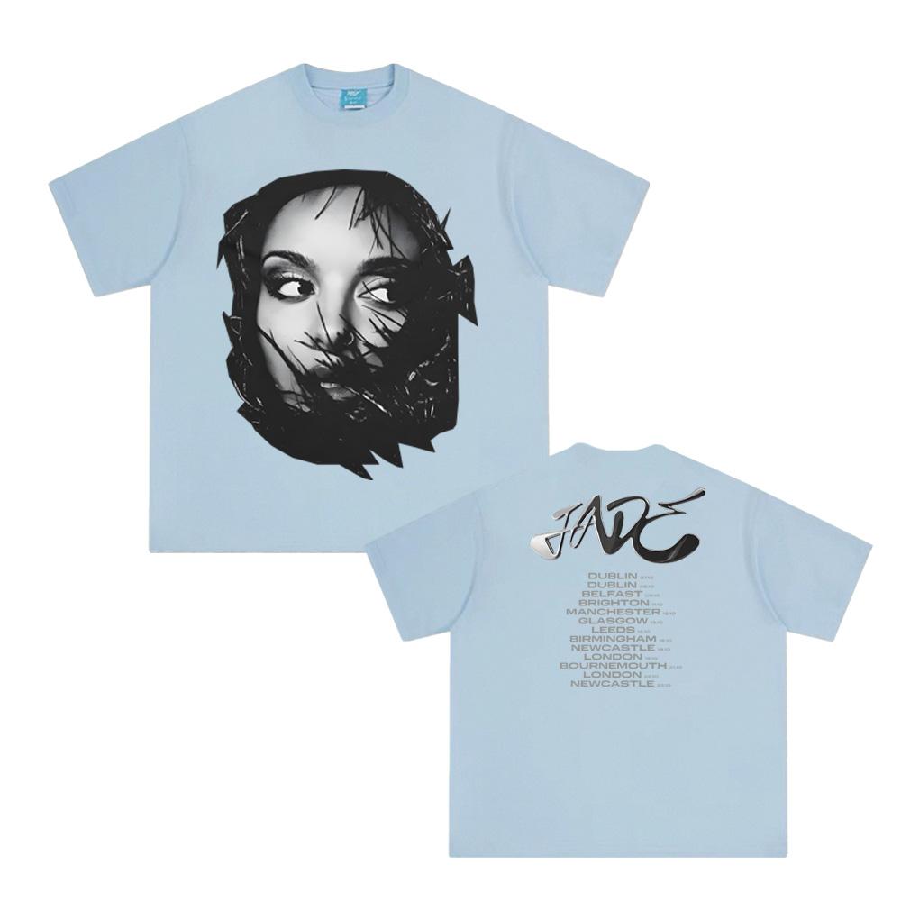 JADE UK & IRE DATEBACK TOUR TEE Jade Thirlwall Potisk Tričko Léto 100% Bavlna Vysoká Kvalita Nové Vintage Punk Ropa Hombre