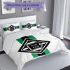 3pcs Borussia Mönchengladbach LOGO Pattern Bedding Set Duvet Cover Set Includes Duvet Cover &pillowcases, Perfect All Season Bedroom Decoration & Gift