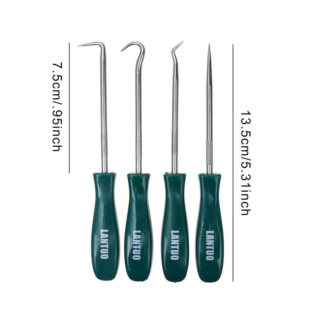 

4Pcs Car Oil Seal Screwdrivers Set Hooks Tools O-Ring Seal Gasket Puller Remover Auto Vehicle Pick Ready Stock Convenience 130mm