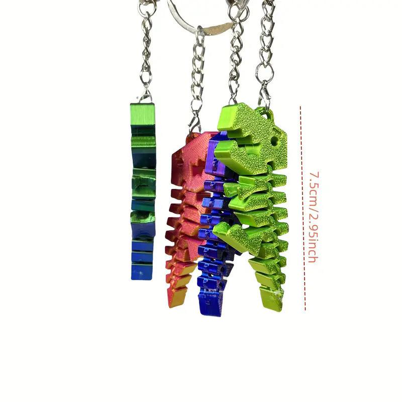 3D Printed Dinosaur Keychain Pendant Multi-Joint Movable Creative Design Decoration Bag Accessories Charm Gift