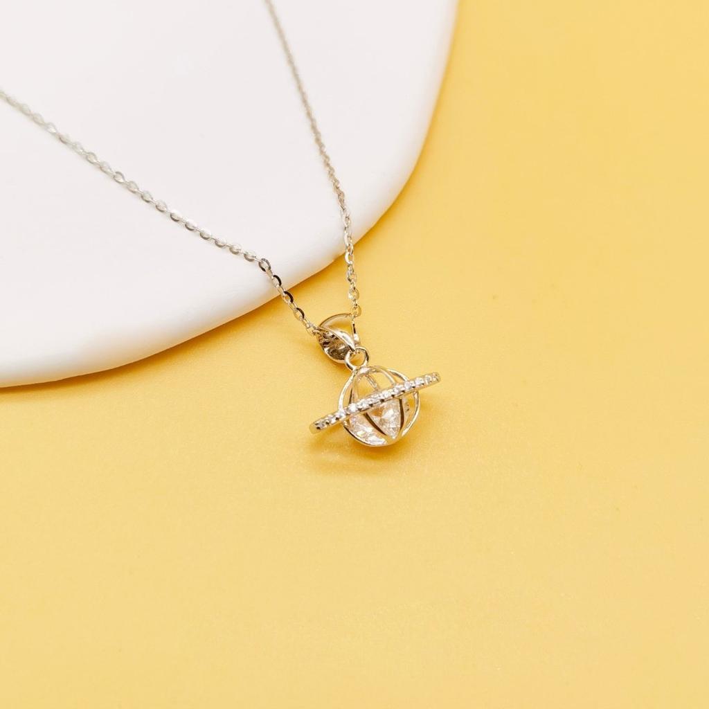 Earth Necklace Women's Simple Fashion Zircon Equator Ins Niche Design Clavicle Chain New Year's Gift