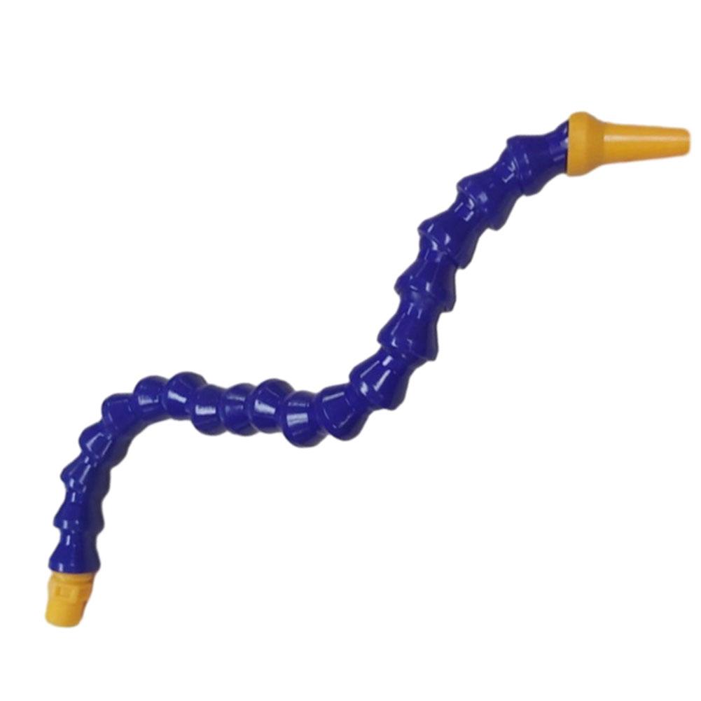 12.7mm Plastic Flexible Oil Coolant Pipe Hose Blue 300mm For CNC Milling Lathe Male Thread Flexible Water Oil Coolant Pipe Hose