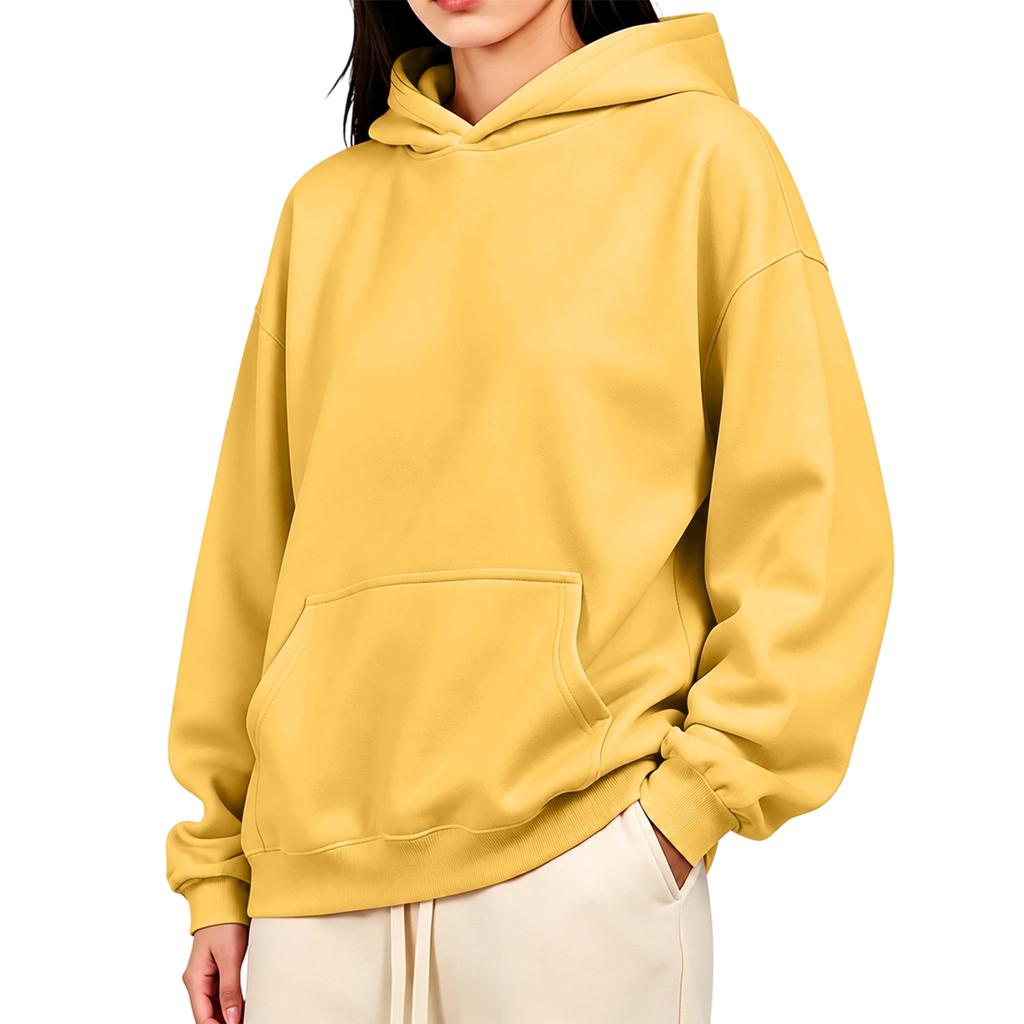 Damen Kapuzenpullover mit Tasche, Farbiger Pullover