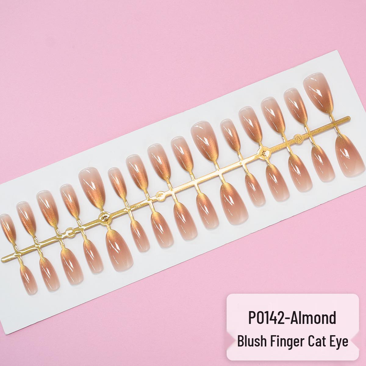 

Румяна Градиент Миндалевидные Кошачий Глаз Накладные Ногти - Простой Сладкий Носибельный Маникюр (P0142#04)