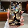 Shining Fantasy Tree Butterfly Pattern Case For Samsung Galaxy A57 A56 A55 A54 5G A37 A36 A35 A34 A17 A16 A15 A14 Leather Texture Silicone Cover