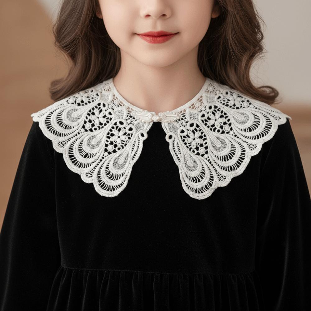 Hollow Out Knitted Shawl Cape Blouse Shoulders Fake Collar Elegant Crochet Flower Scarves  Female