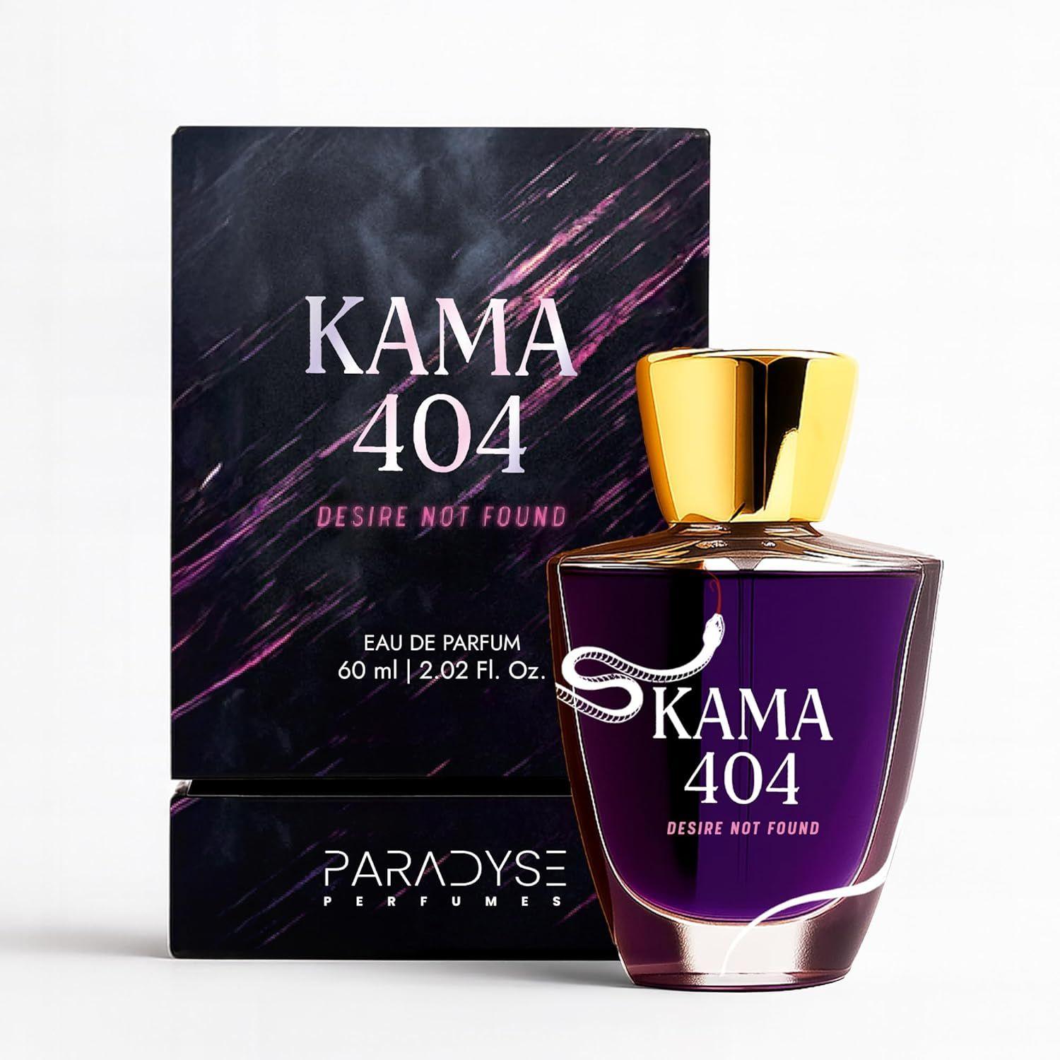 Kama 404 Paradyse Perfume | Desire Not Found Unisex Perfume | Saffron, Jasmine & Floral-Woody Scent for Night & Intimate Moments 60ML