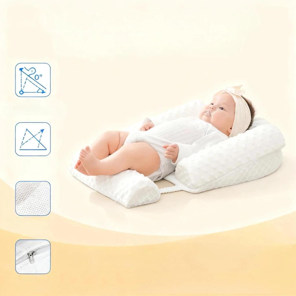 Couchette Inclinée 15° Pour Bébé - Anti-reflux, Coliques, Digestion - Housse Lavable Machine, Mousse 3D Respirante