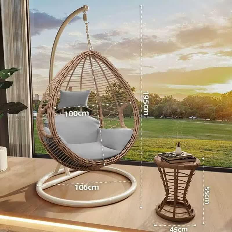 Indoor/Outdoor Double Rattan Hanging Swing Chair