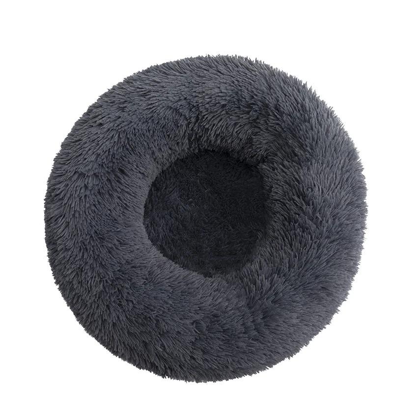 Fluffy Dog Bed Puppy Donut Mat for Cat Indoor Cats Anti-Slip Machine Washable Small Medium Multiple Sizes Colors Calming Pet Bed