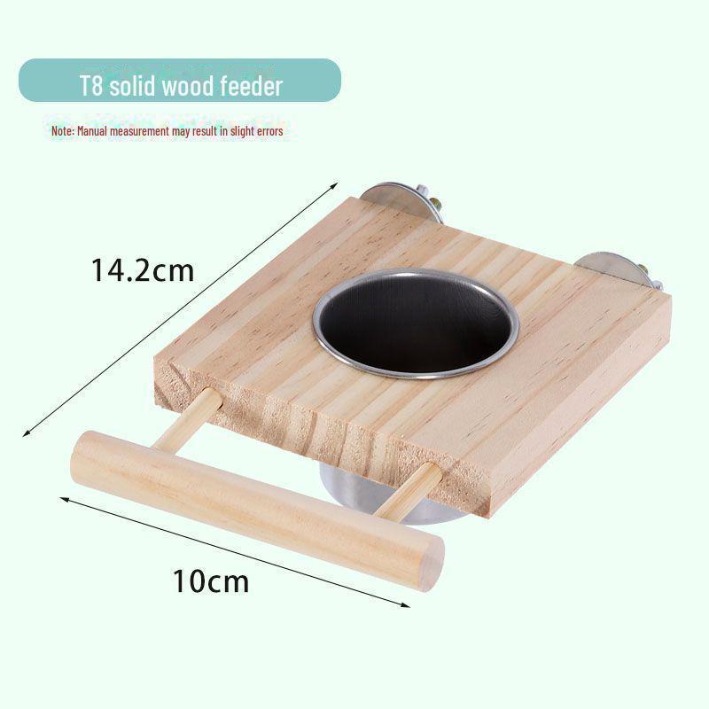 Stainless Steel Bird Feeder: Parrot Food Cup with Frosted Stand
