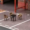 1/64 Minyatür Şekil Dollhouse Dekor Handpainted Mini Reçine Diorama Modeli Sahne Düzeni Park için