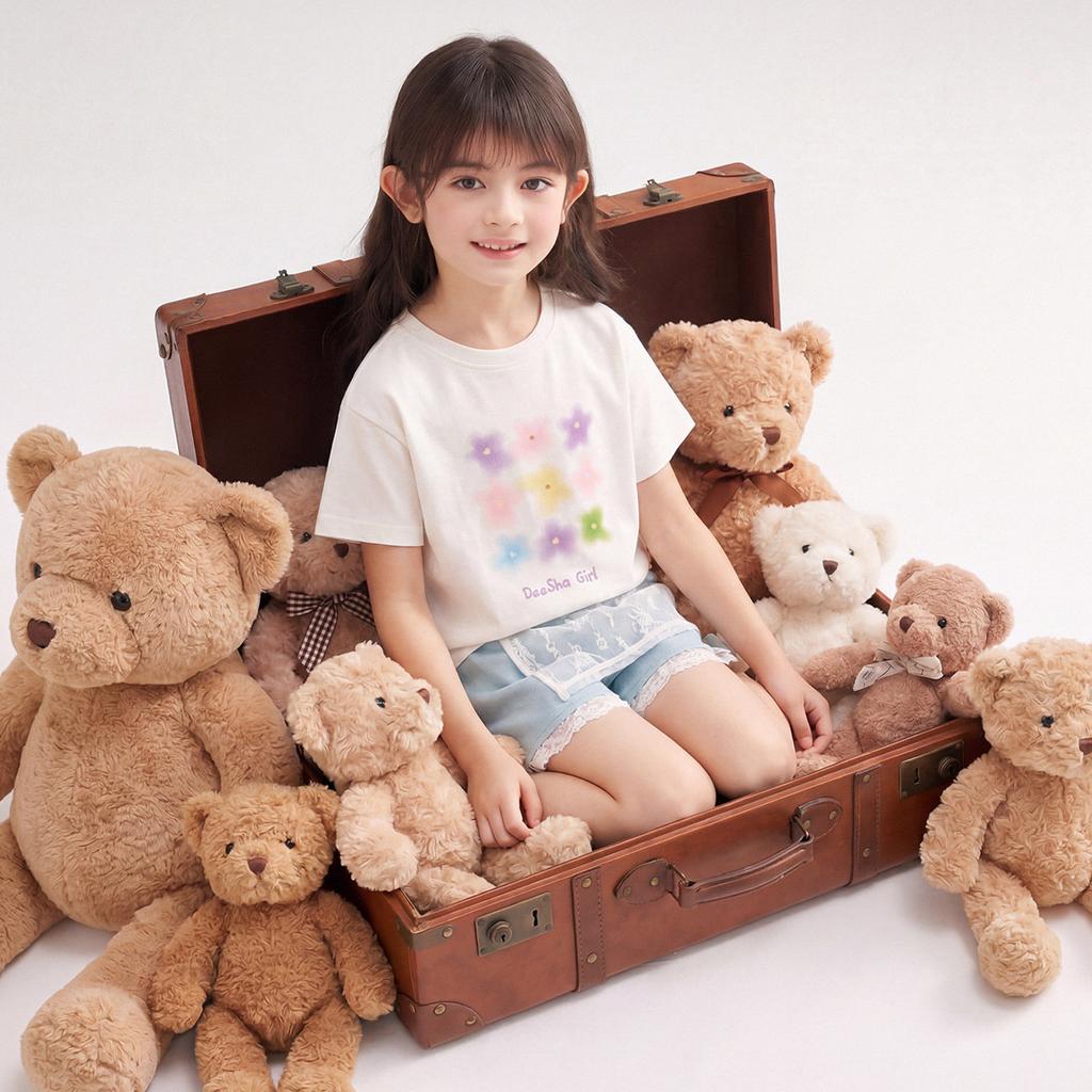 Girls' T-shirt Short Sleeve 26 Summer Middle and Large Children's Clothing Children's T-shirt