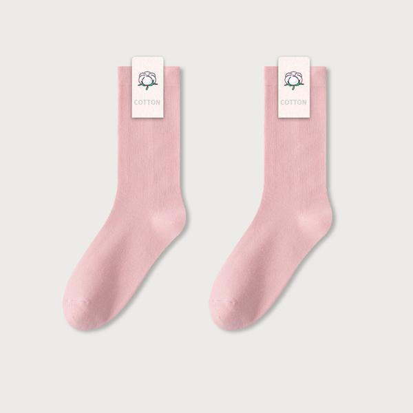 

Женские носки из чистого хлопка, дышащие, впитывающие пот, осенне-зимние, безворсовые носки, хлопковые носки средней длины one size серый