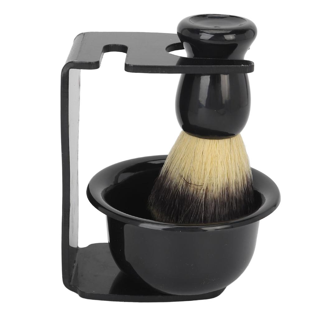 Men Beard Foaming Brush Set Soap Bowl Brush Rack Nylon Hair Beard Grooming Brush Kit