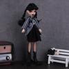 Wednesday Adams Girl Collectibles in Black Gothic Academy Uniform Movie Figurine Model Doll Ornament Halloween Decorations Gift