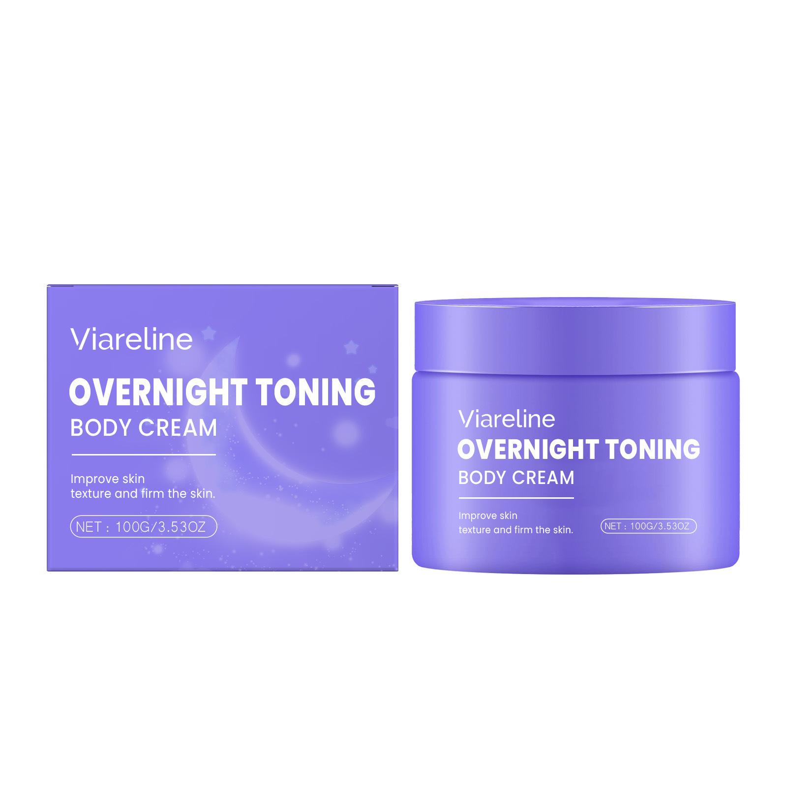 

Viareline Overnight Toning Body Cream Moisturizing Nourishing Skin Tightening Smooth Comfortable Mild Formula Firming Body Cream