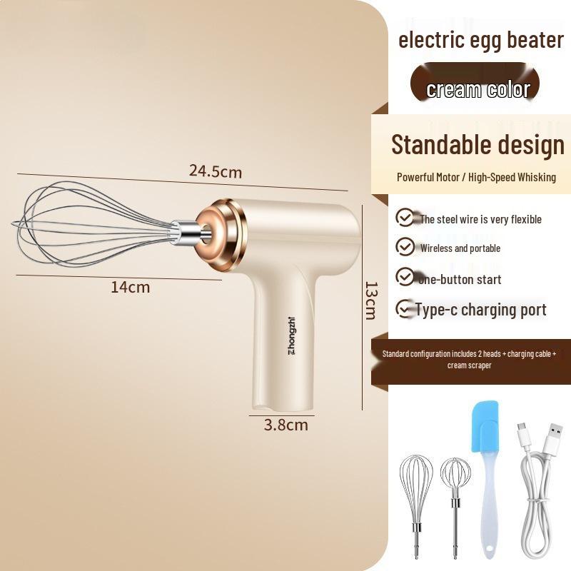 Electric Handheld Egg Beater and Whisk for Baking