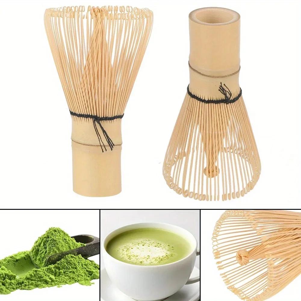 1PC Kitchen Accessories 100 Matcha Green Tea Powder Whisk Teaware Japanese Ceremony Bamboo Chasen Tea Tool Tea Brush