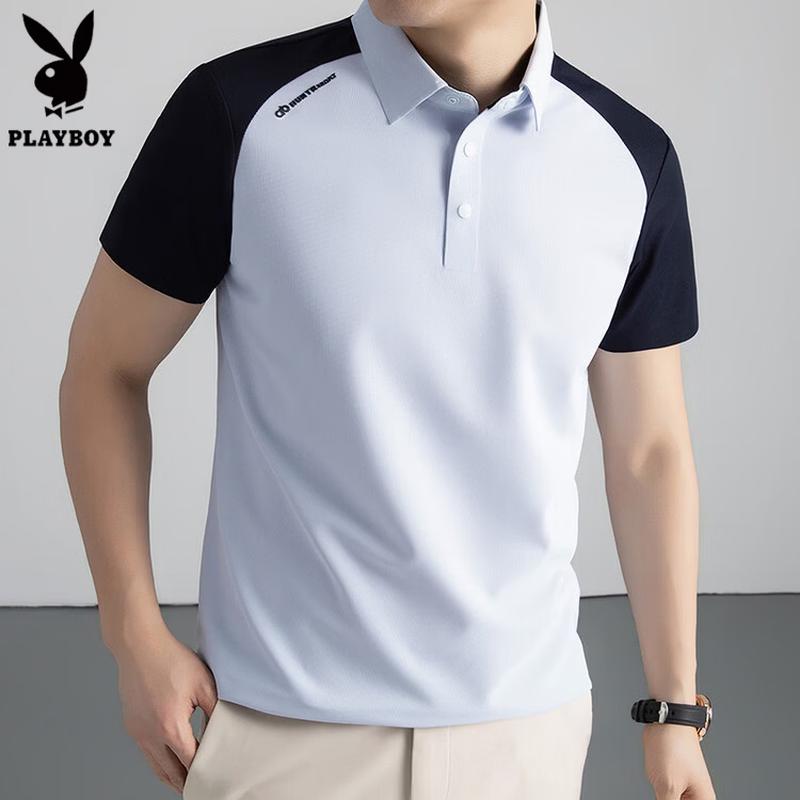 PLAYBOY Men s Quick-Dry Contrast Polo Shirt 56