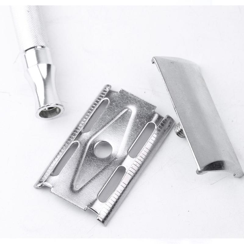 Sicherheitsrasierer Double Edge Classic Herrenrasierer zur Haarentfernung mit Bürste